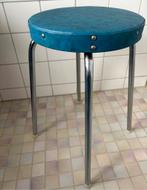 Vintage kruk blauw, Huis en Inrichting, Krukjes, Ophalen, Gebruikt