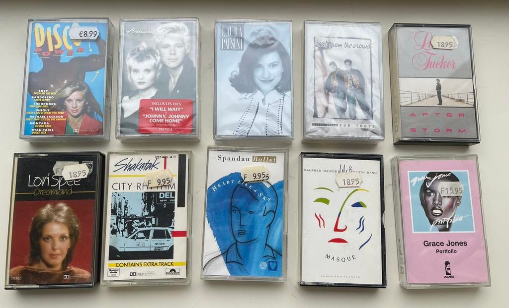 Cassettes, nieuw, o.a. Avalanche, Grace Jones (3 geseald), 2 t/m 25 bandjes, Ophalen of Verzenden, Origineel, Pop