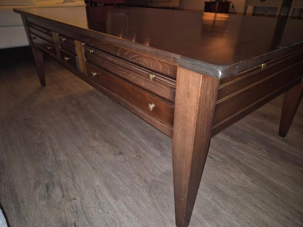 Salontafel, Kersenhout, afm. Lxbxh in mm. 1450x745x485, Huis en Inrichting, Tafels | Salontafels, Ophalen, 100 tot 150 cm, 50 tot 100 cm
