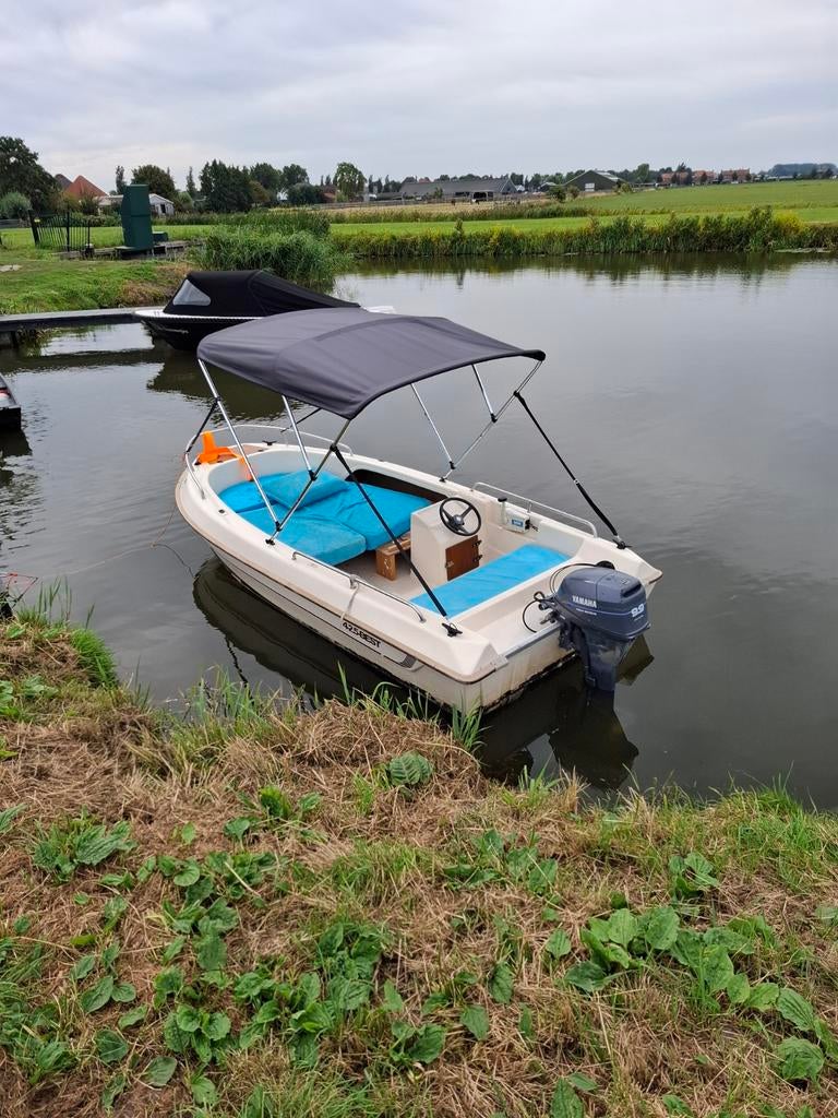 Boot met buitenboordmotor 9.9PK Yamaha met trailer., Watersport en Boten, Speedboten, Ophalen, Gebruikt, Minder dan 70 pk, 3 tot 6 meter