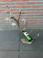 Wijnrek gewei wijnfleshouder edelhert damhert gewei bar wijn, Ophalen, Nieuw, Metaal, 50 tot 75 cm