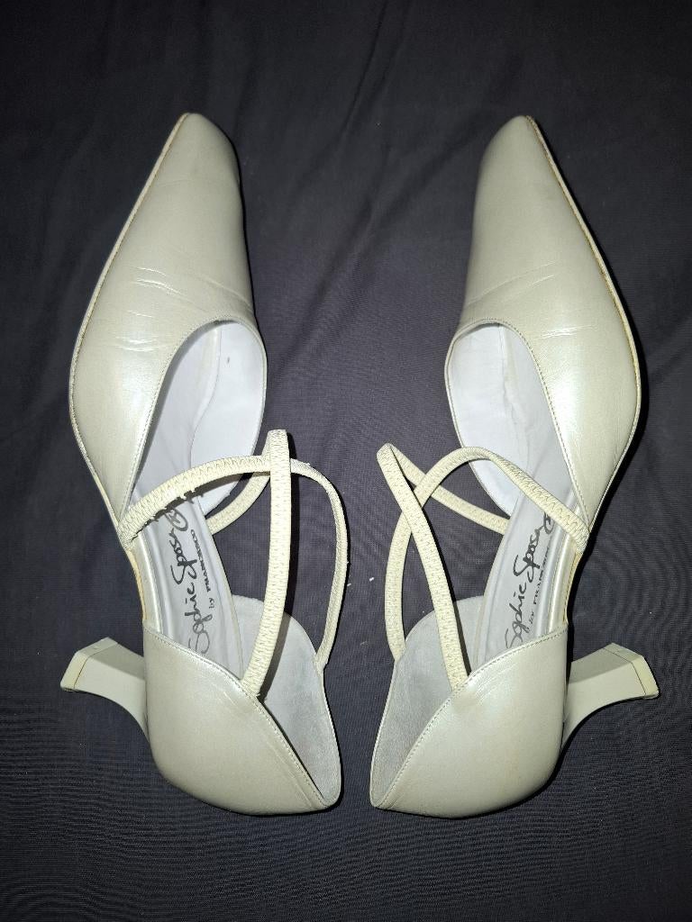 Trouwschoenen, maat 38 en trouw kussentje, Sophie Sposa, Beige, Schoenen, Ophalen of Verzenden