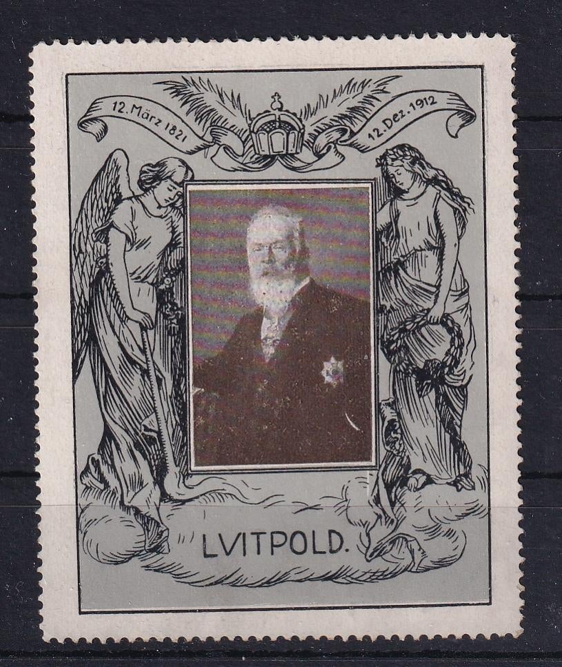 X83B) 1912 Reich groot formaat vignet Lvitpold, Verzenden, Duitse Keizerrijk, Postfris