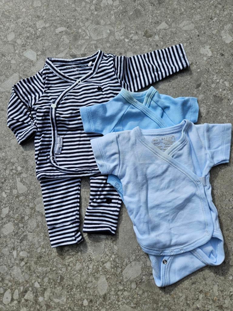 Noppies prematuur pakje maat 44 + 2 rompers, Kinderen en Baby's, Babykleding | Prematuur, Ophalen, Jongetje of Meisje, Zo goed als nieuw