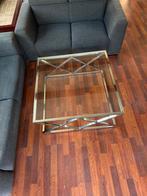 Glazen Salontafel – Modern – Chroom Frame, Huis en Inrichting, Tafels | Salontafels, Ophalen, 100 tot 150 cm, 50 tot 100 cm, Zo goed als nieuw