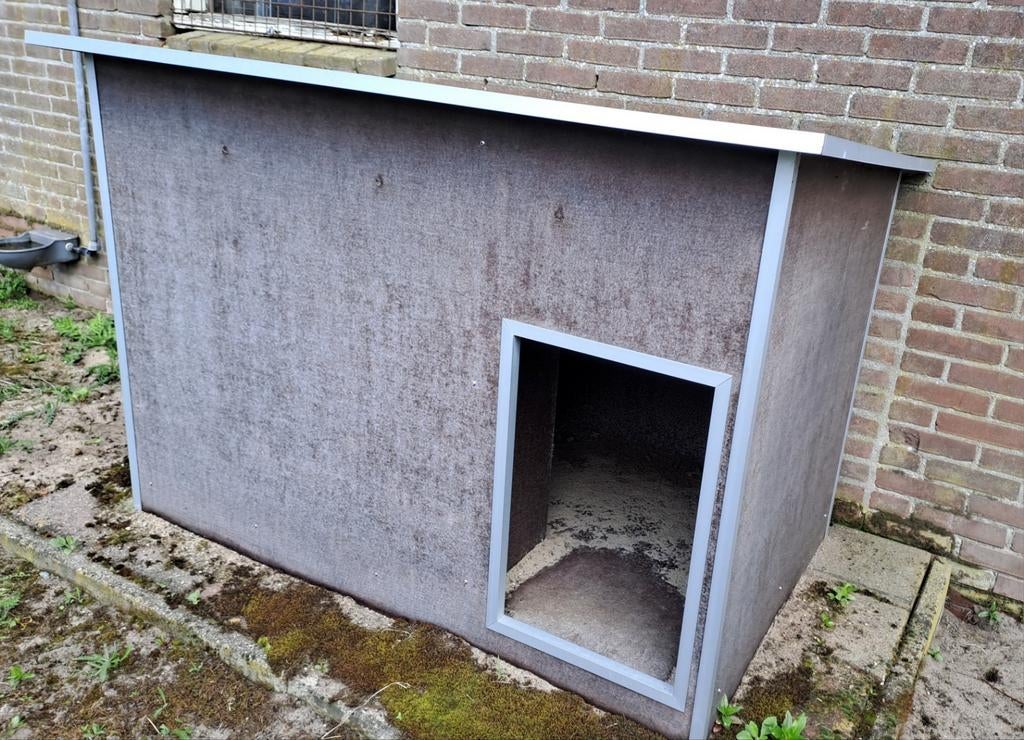 Groot betonplex hondenhok, Dieren en Toebehoren, Hondenhokken, Ophalen, Zo goed als nieuw, 110 cm of meer, 100 cm of meer