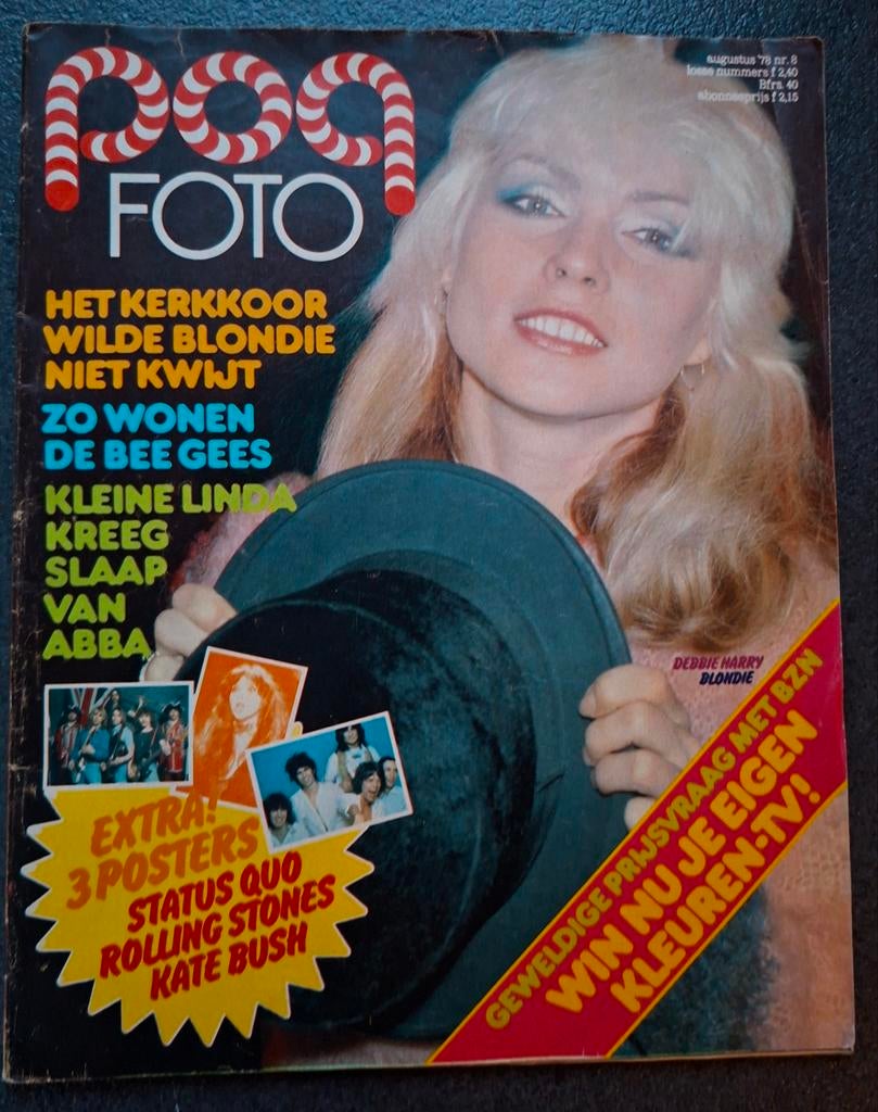 Popfoto nr 8 Augustus 1978 Vintage Maandblad Compleet, Ophalen of Verzenden, 1960 tot 1980, Tijdschrift