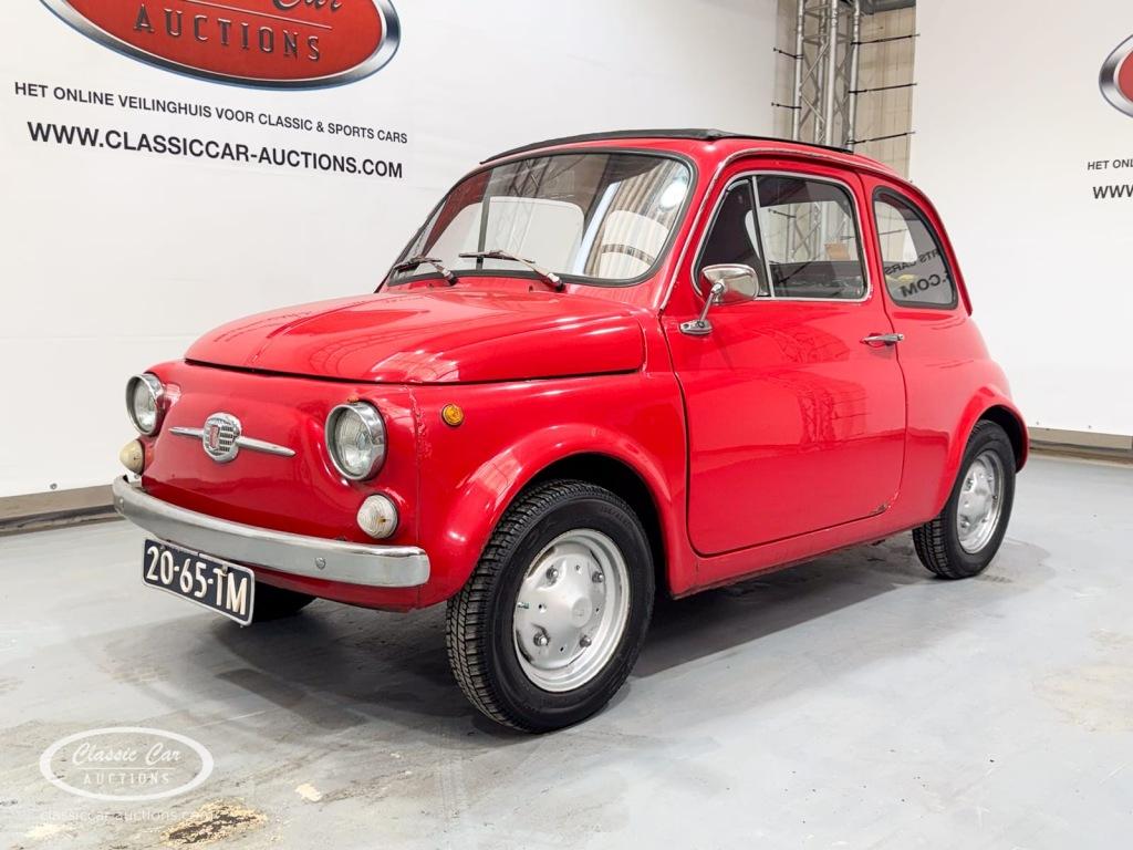 Fiat 500 NUOVA 500  - ONLINE AUCTION, Auto's, Oldtimers, Bedrijf, Fiat, Benzine, Handgeschakeld, Rood