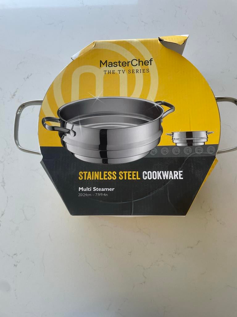 MasterChef RVS Multi Stoompan - 20/24cm, Kookpan of Snelkookpan, Inductieplaat, Nieuw, Ophalen of Verzenden