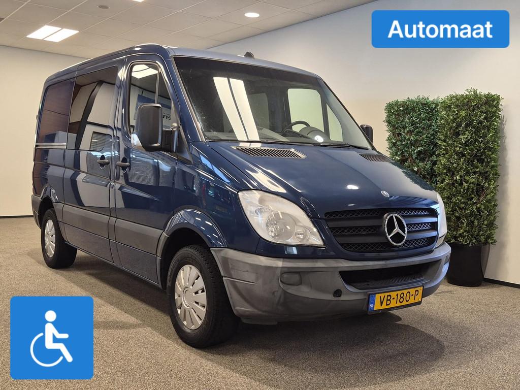 Mercedes-Benz Sprinter L1H1 Rolstoelbus Automaat (airco), Auto's, Bestelauto's, Automaat, Gebruikt, Zwart, Blauw