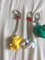3 sleutelhangers Pokemon,groen ding en eekhoorn, Ophalen, Zo goed als nieuw, Knuffel of Figuurtje