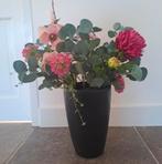 Bloempot met prachtig boeket kunstbloemen, Ophalen, Zo goed als nieuw