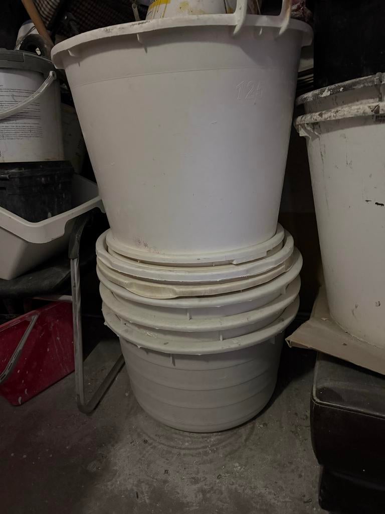 Witte kunststof kuip, 75 liter, Ophalen of Verzenden, Zo goed als nieuw