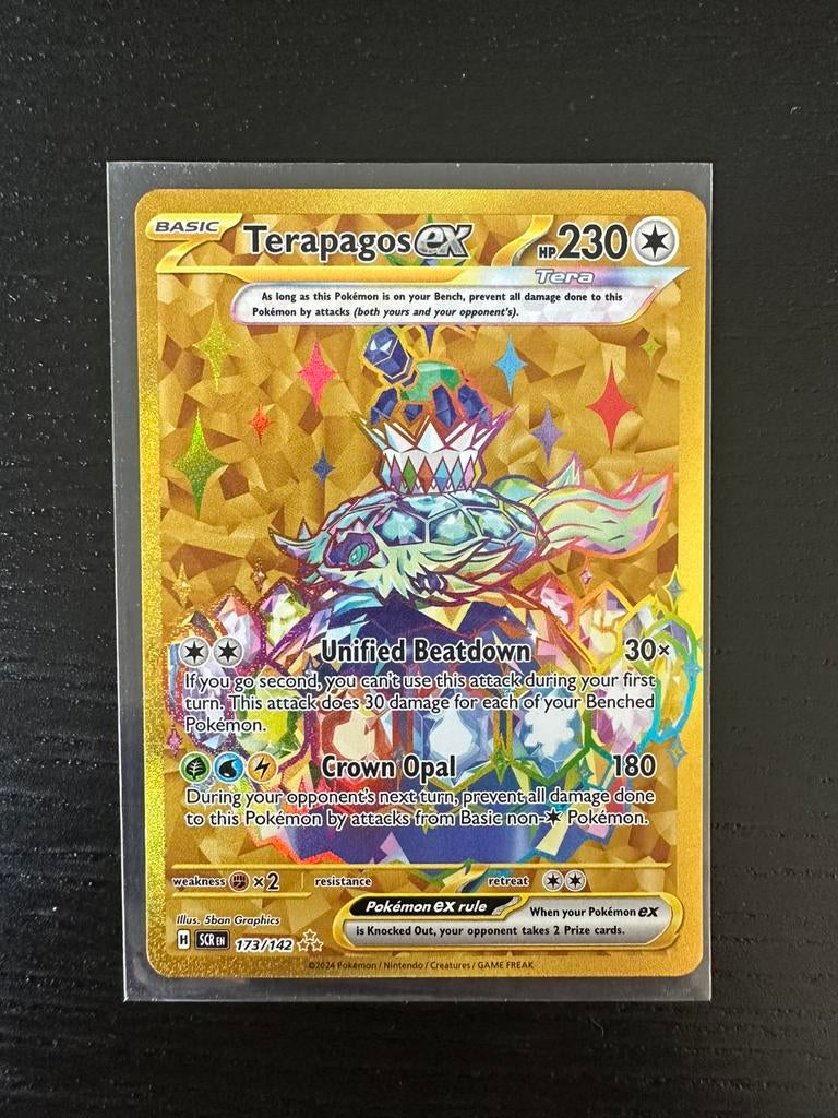 Pokémon Terapagos EX SCR173, Ophalen of Verzenden, Zo goed als nieuw