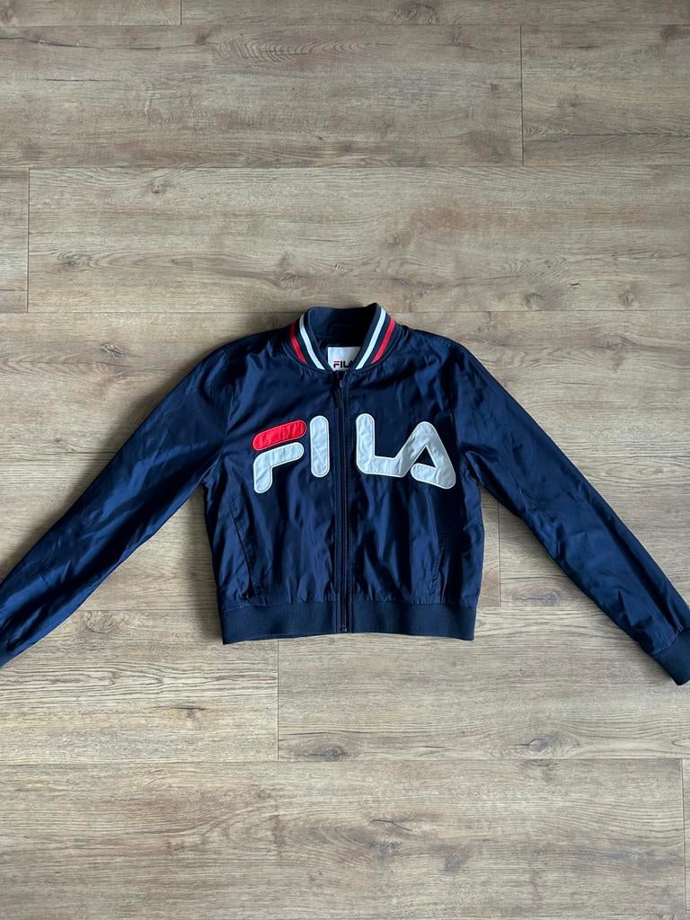 Fila | Dames jas | Maat S | Larkana | Bomberjack | Logo, Ophalen of Verzenden, Zo goed als nieuw, Maat 36 (S), Blauw