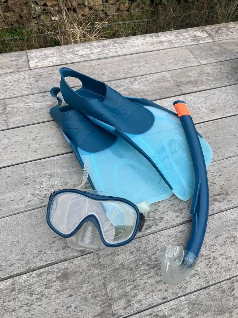 2x snorkelset, Watersport en Boten, Ophalen, Zo goed als nieuw, Snorkelset