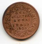 India Brits 1/4 Anna 1906 PR - Zwakker langs rand, Verzenden, Zuid-Azië