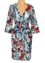 Nieuw René Lezard zijdemix jurk. flowers, Mt. S, Overige kleuren, Verzenden, Nieuw, Knielengte