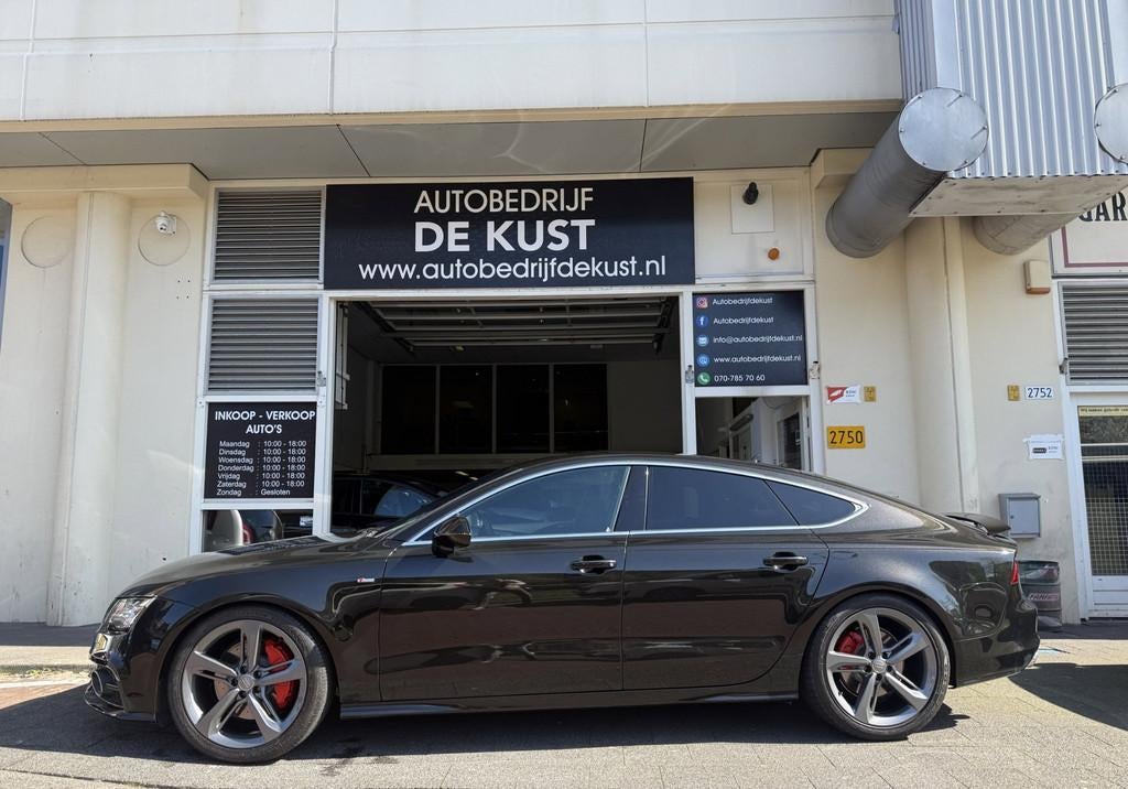 Audi A7 Sportback 3.0 TFSI AUT 2011 S-Line ACC Leder Navi Cl, Auto's, Euro 5, Gebruikt, Zwart, 4 stoelen