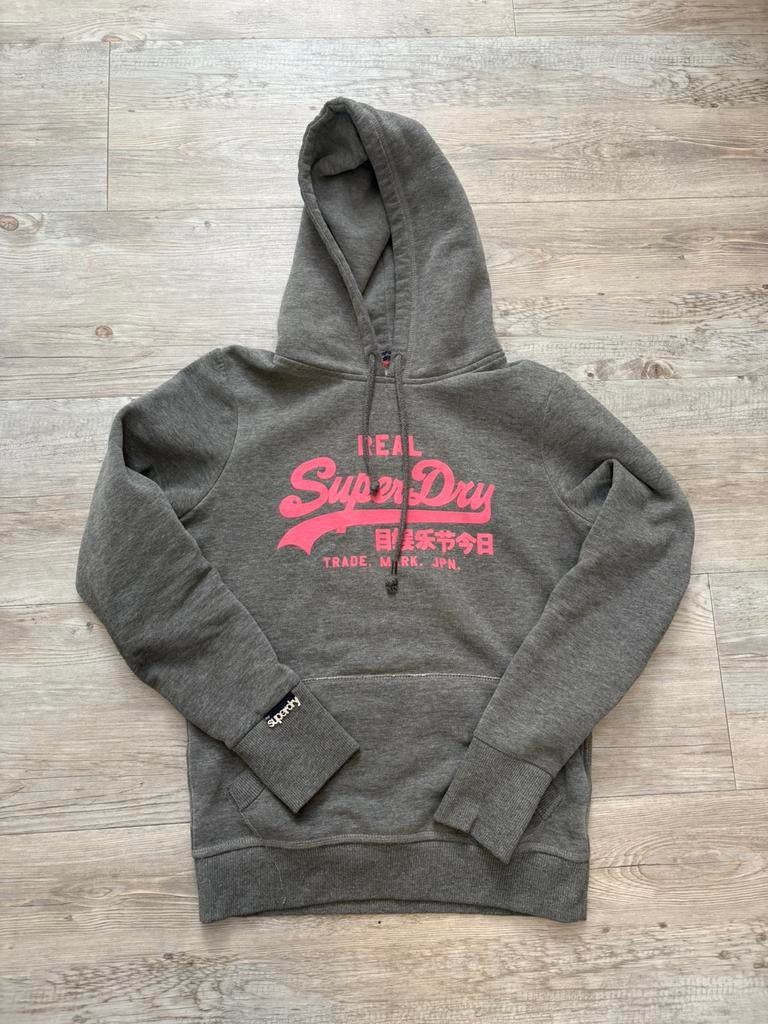 Superdry hoodie, Ophalen of Verzenden, Zo goed als nieuw, Maat 38/40 (M), Grijs