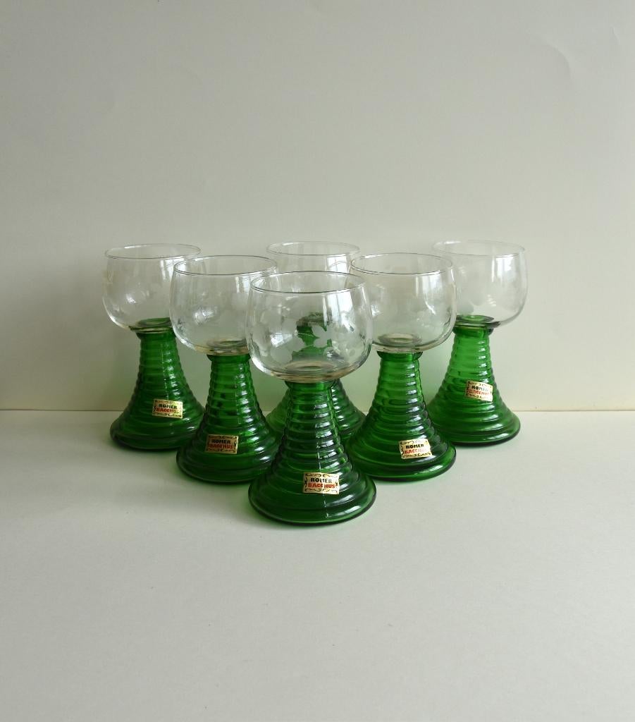 Vintage Bacchus Roemer-glazen Wijnglazen 6x, Ophalen of Verzenden
