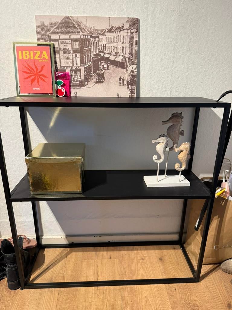 Jysk zwart dressoir kastje, Huis en Inrichting, Ophalen, Zo goed als nieuw, 25 tot 50 cm, Metaal