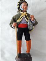 Mooie Santon de Provence S. Peirano man met lantaarn en stok, Antiek en Kunst, Ophalen of Verzenden