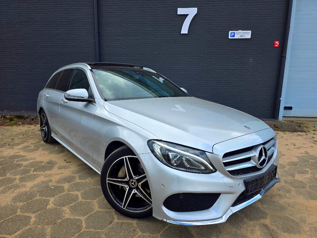 ✅️ Mercedes C180 AMG-Line 9G-TRONIC 2018 ✅️ EXPORT ✅️, Automaat, Achterwielaandrijving, 1800 kg, Leder en Stof