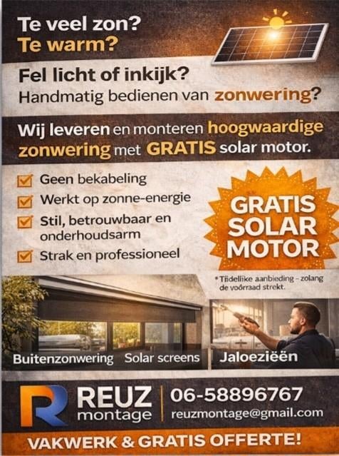 Zonwering scherpe prijs, Ophalen