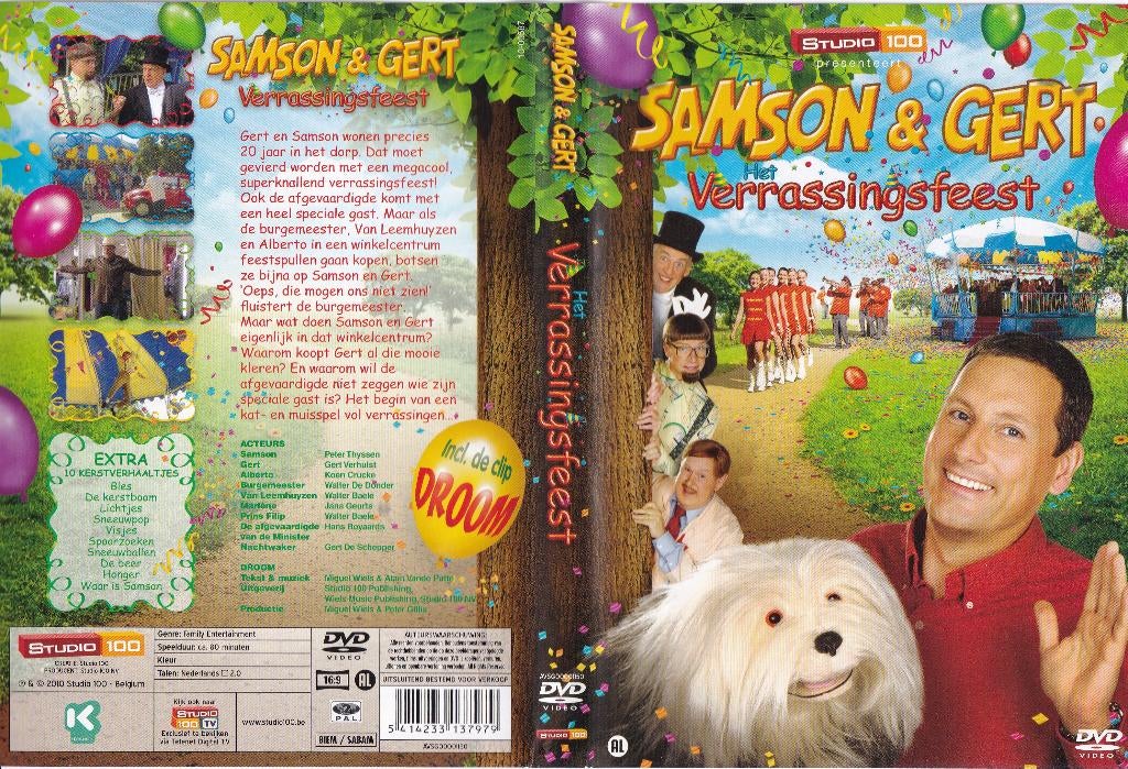 Samson en Gert - Verrassingsfeest dvd, Cd's en Dvd's, Dvd's | Kinderen en Jeugd, Gebruikt, Alle leeftijden, Ophalen of Verzenden