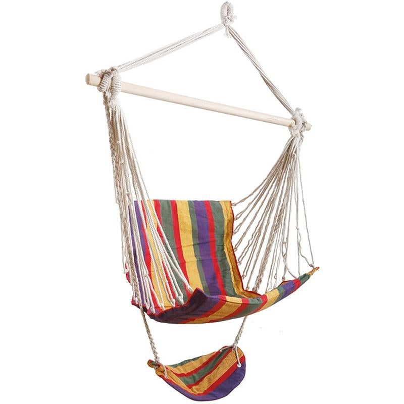 Mexicaanse hangstoel hangmat met voetsteun nieuw, Ophalen, Opvouwbaar, Nieuw, Eenpersoons