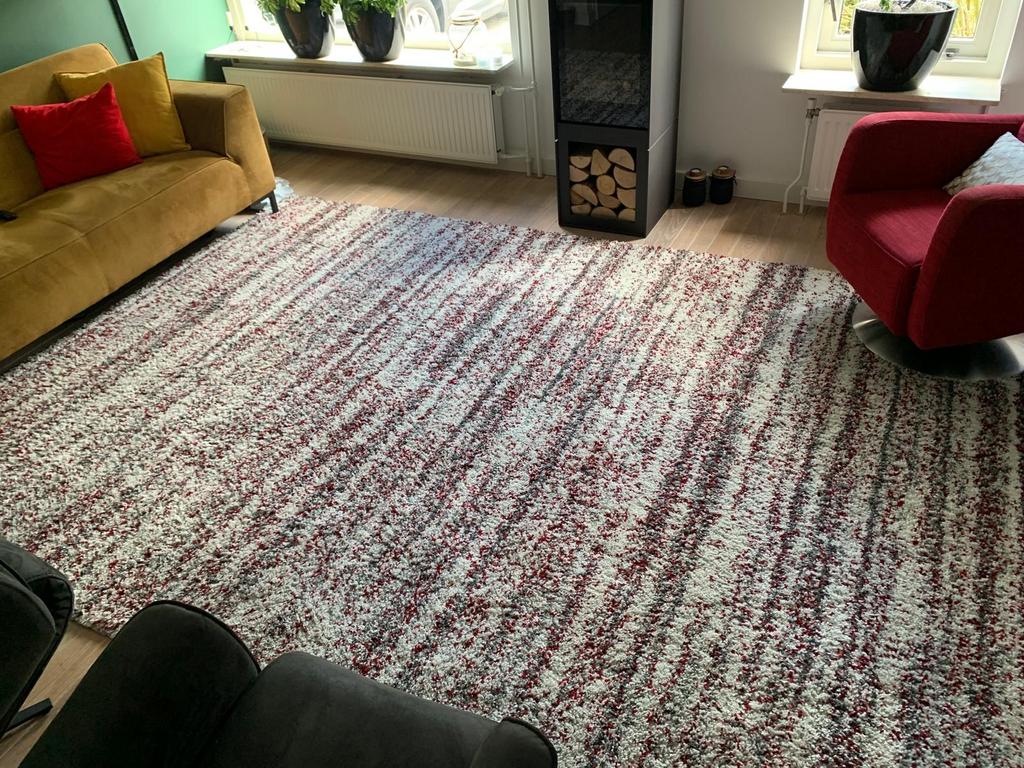 Hoogpolig vloerkleed - Zacht en modern 3.40 x 2.40m, Ophalen, Wit, 150 tot 200 cm, 200 cm of meer