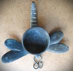 Libelle~Metalen waxinelicht houder~Oude theelichthouder, Gebruikt, Ophalen of Verzenden, Metaal, Kandelaar