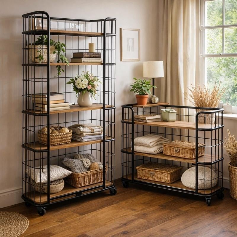 Industriële NIEUWE Bakkerskar Vintage Transportkar Mangohout, Info@dehanzeherten.nl, Nieuw, Ophalen of Verzenden, De Hanze Herten