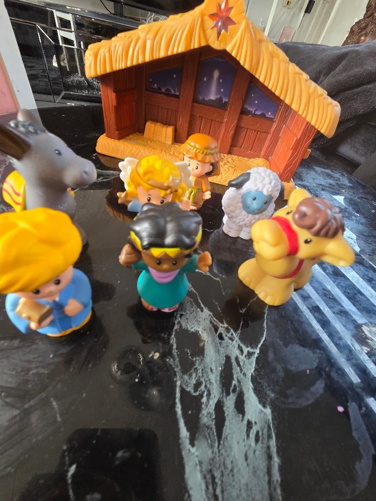 Kerst stal speelgoed little people, Ophalen, Speelset