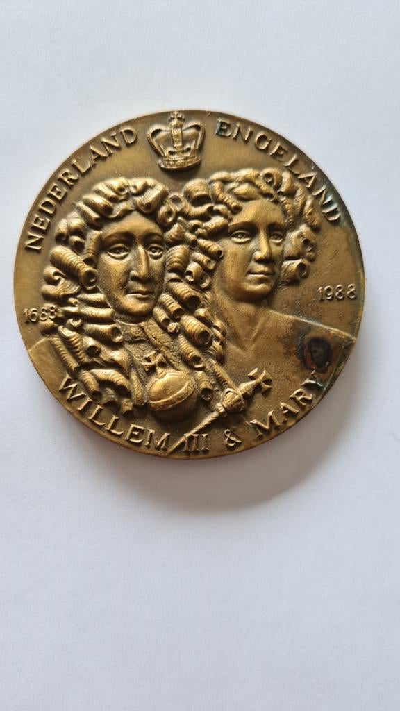 Penning Willem III & Mary Nederland England, Ophalen of Verzenden