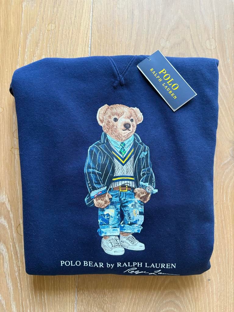 Polo Ralph Lauren Bear Sweater Maat M, Verzenden, Nieuw, Maat 48/50 (M), Blauw