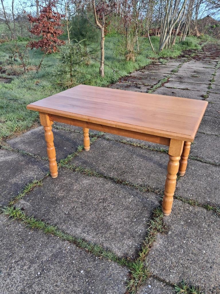 Massief eiken eettafel, gemaakt door timmerman, Huis en Inrichting, Tafels | Eettafels, Ophalen, Nvt, Nvt, Nvt