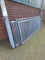 Gegalvaniseerd stalen hek werk 1 meter hoog, Ophalen of Verzenden, Zo goed als nieuw, IJzer