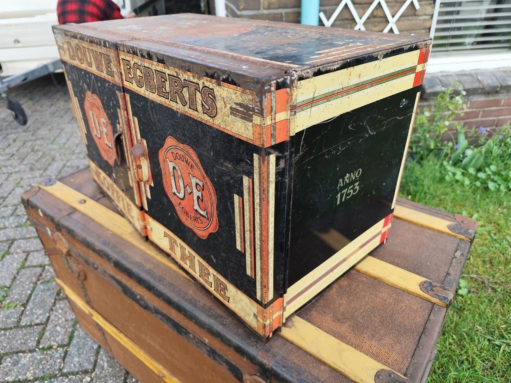 Oud Douwe Egberts winkel blik, dubbel deur, Ophalen of Verzenden