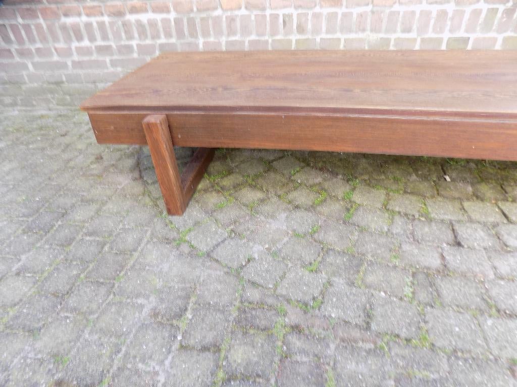 Mid century salontafel wenge deens design massief vintage, Huis en Inrichting, Tafels | Salontafels, Gebruikt, 100 tot 150 cm