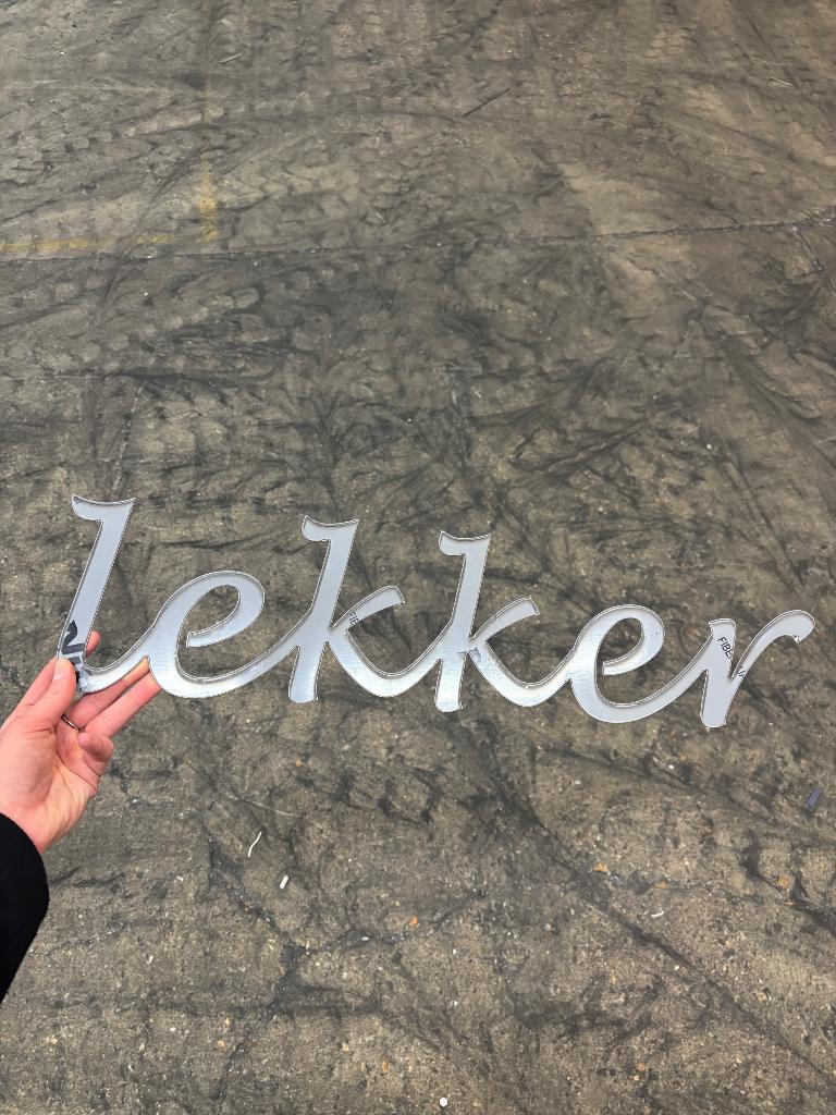 Lekker metalen letters, Ophalen, Metaal, 15 cm, 60 cm