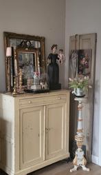 Franse blauwe antieke kandelaar, Antiek en Kunst, Ophalen of Verzenden