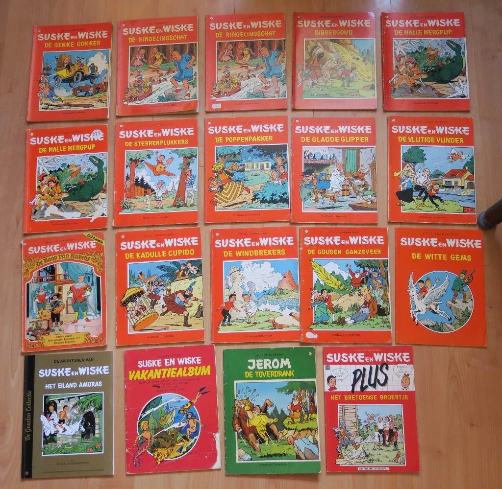 Suske en Wiske 19 stripboeken Lambik Jerom Schanulleke, Boeken, Gelezen, Willy Vandersteen, Ophalen of Verzenden, Meerdere stripboeken