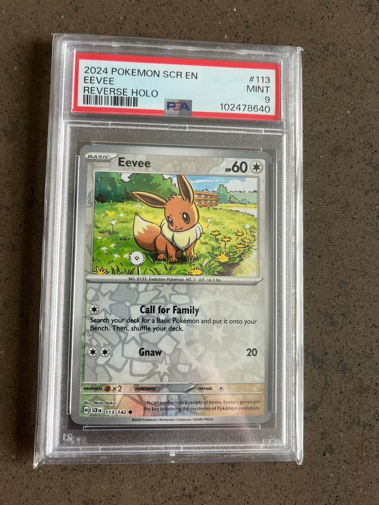 Eevee #113 [PSA 9], Hobby en Vrije tijd, Verzamelkaartspellen | Pokémon, Ophalen of Verzenden, Zo goed als nieuw, Losse kaart