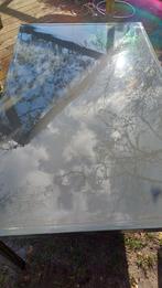 Gebruikte tuintafel 160x95 cm aluminium en glas, Tuin en Terras, Tuintafels, Ophalen, Gebruikt, Rechthoekig, Aluminium