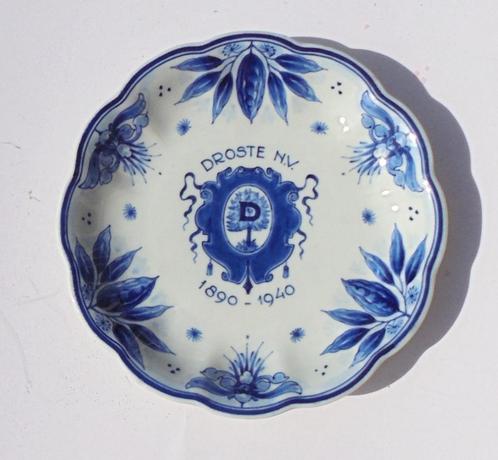 Oud jubileumbord DROSTE NV 1890-1940 De Porceleyne Fles 1940, Antiek en Kunst, Antiek | Keramiek en Aardewerk, Ophalen of Verzenden