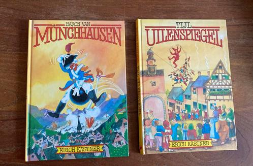 Baron van Münchhausen & Tijl Uilenspiegel - Erich Kästner, Boeken, Kinderboeken | Jeugd | onder 10 jaar, Zo goed als nieuw, Fictie algemeen