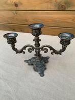 Antieke kandelaar voor drie kaarsen, Ophalen of Verzenden