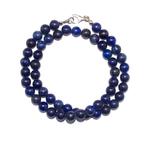Halsketting Lapis Lazuli  Kralen 8 mm  925 sterling zilver, Ophalen of Verzenden, Mineraal